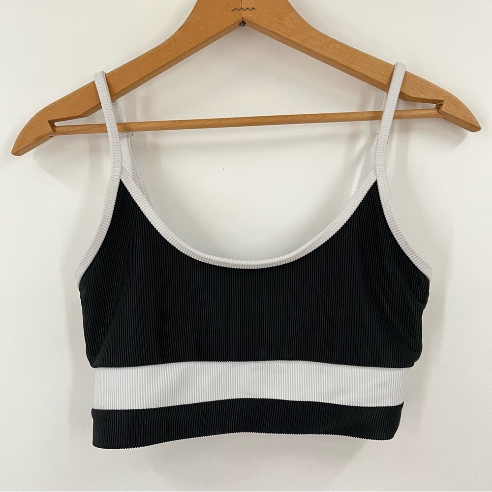 Beachriot M set bra leggings Colorblock black 0864 white ribbed beach riot sport - Picture 4 of 14